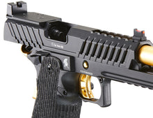 Load image into Gallery viewer, Lancer Tactical Knightshade Hi-Capa Gas Blowback Airsoft Pistol w/ Red Dot Mount (Color: Black & Gold)