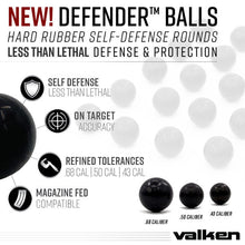 Load image into Gallery viewer, Valken Defender .68 Caliber 3.5g Hard Rubber Balls - 25ct