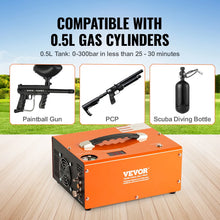 Load image into Gallery viewer, PCP Air Compressor, 4500PSI Portable PCP Compressor with Built-in Converter, Auto-Stop, DC12V/AC120V & Oil & Water-Free Compressor Pump