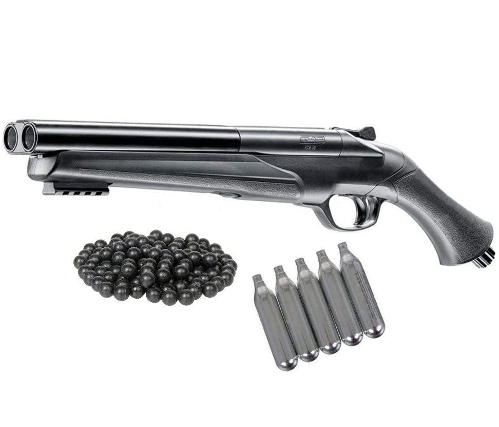 T4E HDS / TS 68 HOME DEFENSE EDITION - UP TO 34Joules / 500FPS Custom Double Barrel Shotgun .68cal w/ FREE 25 Rubber Balls + 5 12gr. Co2 COMBO!