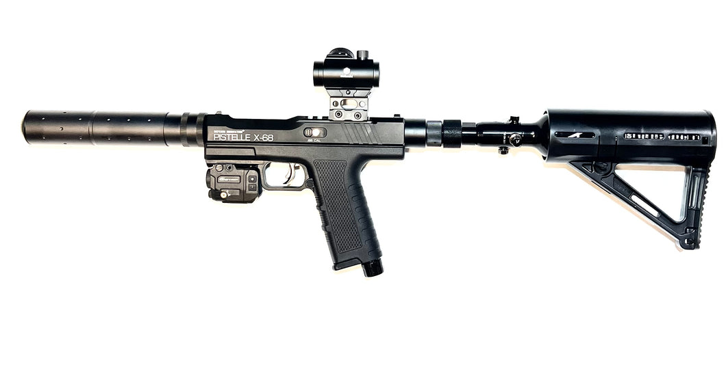 ** NEW ** PISTELLE X-68 GEN2 - HPA CARBINE EDITION W/ BARREL & SUPPRESSOR KIT - HOME DEFENSE PISTOL - 100+ JOULES OUT OF THE BOX - PACKAGE!