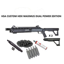 Load image into Gallery viewer, NEW - T4E HDX MAXIMUS .68 CAL. DUAL POWERED 88g Co2 / 2X 12g Co2 VERSION UP TO 550-650+ FPS 50+JOULES DEVASTATING POWER CUSTOM HOME DEFENSE EDITION PUMP ACTION SHOTGUN!

