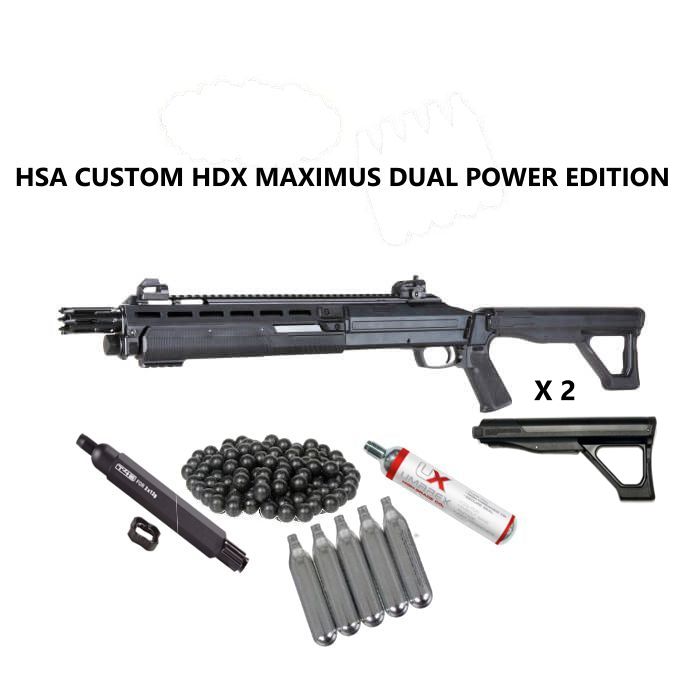 NEW - T4E HDX MAXIMUS .68 CAL. DUAL POWERED 88g Co2 / 2X 12g Co2 VERSION UP TO 550-650+ FPS 50+JOULES DEVASTATING POWER CUSTOM HOME DEFENSE EDITION PUMP ACTION SHOTGUN!