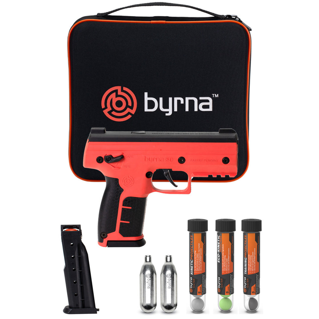 BYRNA SD LAUNCHER - LESS-LETHAL PISTOLS HOME/SELF DEFENSE Universal Kit (ORANGE/BLACK)