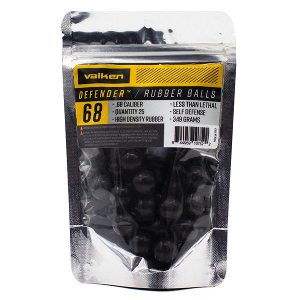 Valken Defender .68 Caliber 3.5g Hard Rubber Balls - 25ct