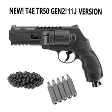 Load image into Gallery viewer, T4E HDR/TR50 GEN2 - PEPPER BALL FRIENDLY Up To 11 JOULES 450+fps CUSTOM HOME DEFENSE EDITION .50 Caliber Co2 Revolver - Black - Starter Package!
