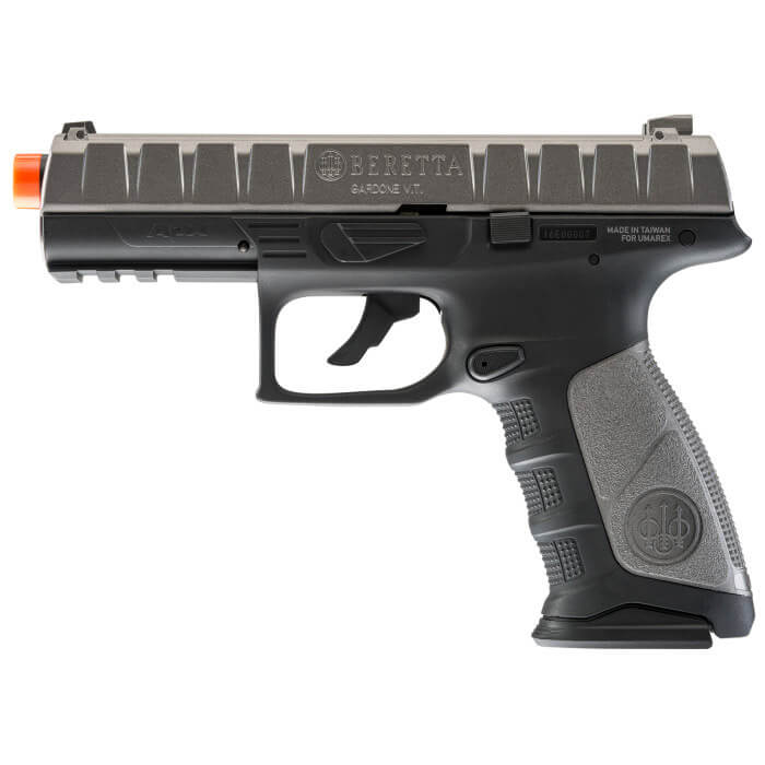 BERETTA APX 6MM CO2 HALF-BLOWBACK AIRSOFT PISTOL - SILVER & BLACK