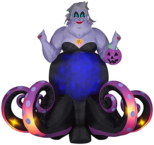 Gemmy 6 ft Tall Animated Projection Airblown Ursula Disney