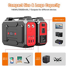 Load image into Gallery viewer, Apowking 146Wh Portable Power Bank with AC Outlet &amp; 40W Foldable Solar Panel, Portable Laptop Charger 110V/100W with USB &amp; DC Output for Camping, Home Emergency, Traveling, RV Trip
