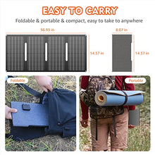 Load image into Gallery viewer, Apowking 146Wh Portable Power Bank with AC Outlet &amp; 40W Foldable Solar Panel, Portable Laptop Charger 110V/100W with USB &amp; DC Output for Camping, Home Emergency, Traveling, RV Trip
