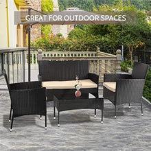 Load image into Gallery viewer, FDW Patio Furniture Set 4 Pieces Outdoor Rattan Chair Wicker Sofa Garden Conversation Bistro Sets for Yard,Pool or Backyard
