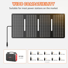 Load image into Gallery viewer, Apowking 146Wh Portable Power Bank with AC Outlet &amp; 40W Foldable Solar Panel, Portable Laptop Charger 110V/100W with USB &amp; DC Output for Camping, Home Emergency, Traveling, RV Trip
