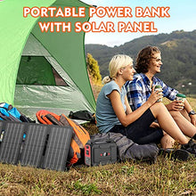 Load image into Gallery viewer, Apowking 146Wh Portable Power Bank with AC Outlet &amp; 40W Foldable Solar Panel, Portable Laptop Charger 110V/100W with USB &amp; DC Output for Camping, Home Emergency, Traveling, RV Trip
