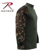 Load image into Gallery viewer, ROTHCO MILITARY COMBAT SHIRT - WOODLAND CAMO (L)
