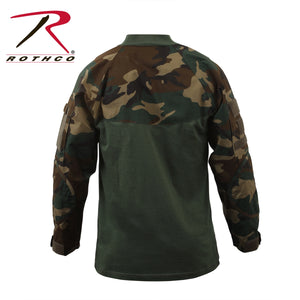 ROTHCO MILITARY COMBAT SHIRT - WOODLAND CAMO (L)