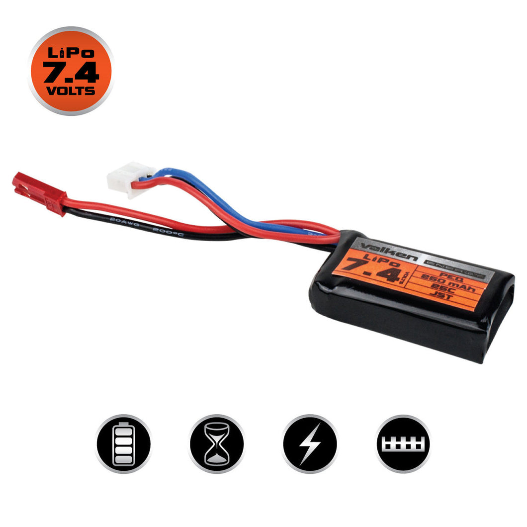 Valken LiPo 7.4v 250mAh 25C HPA/PEQ Battery