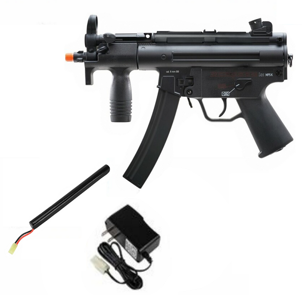 INSANE DEAL!  Elite Force H&K MP5K Fully Licensed Full Metal Airsoft AEG COMBO PACKAGE!